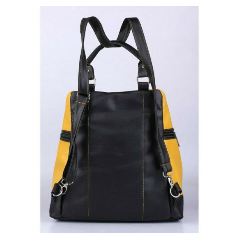 Tas Ransel Wanita Premium CZ-1 Kuning / Tas Kulit Kasual