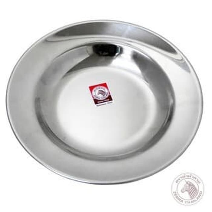 DEEP PLATE STAINLESS STEEL 8 inch 120020 ZEBRA PIRING