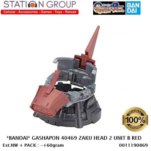 BANDAI 40469 GASHAPON EXCEED MODEL ZAKU HEAD 2 SET UNIT B RED - ACTION FIGURE