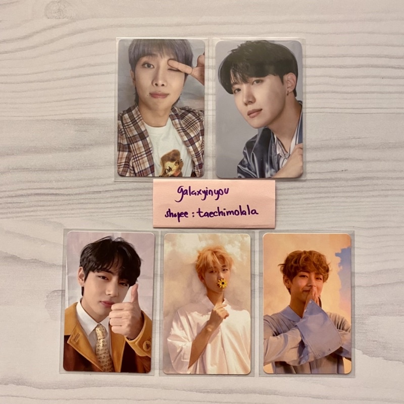 bts kim namjoon rm memories 2017 dvd photocard - namu memo17 official pc - bundle tae lebaran & pob 