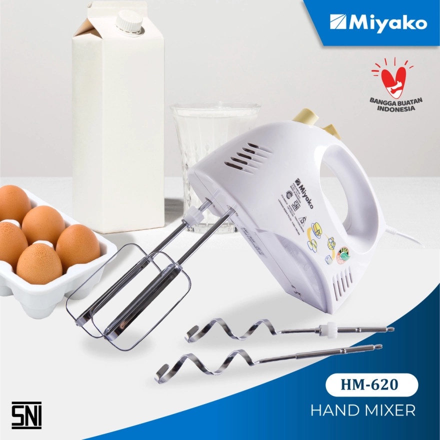 MIXER MIYAKO HM-620 / HAND MIXER MIYAKO HM 620 PENGADUK KUE-GARANSI RESMI