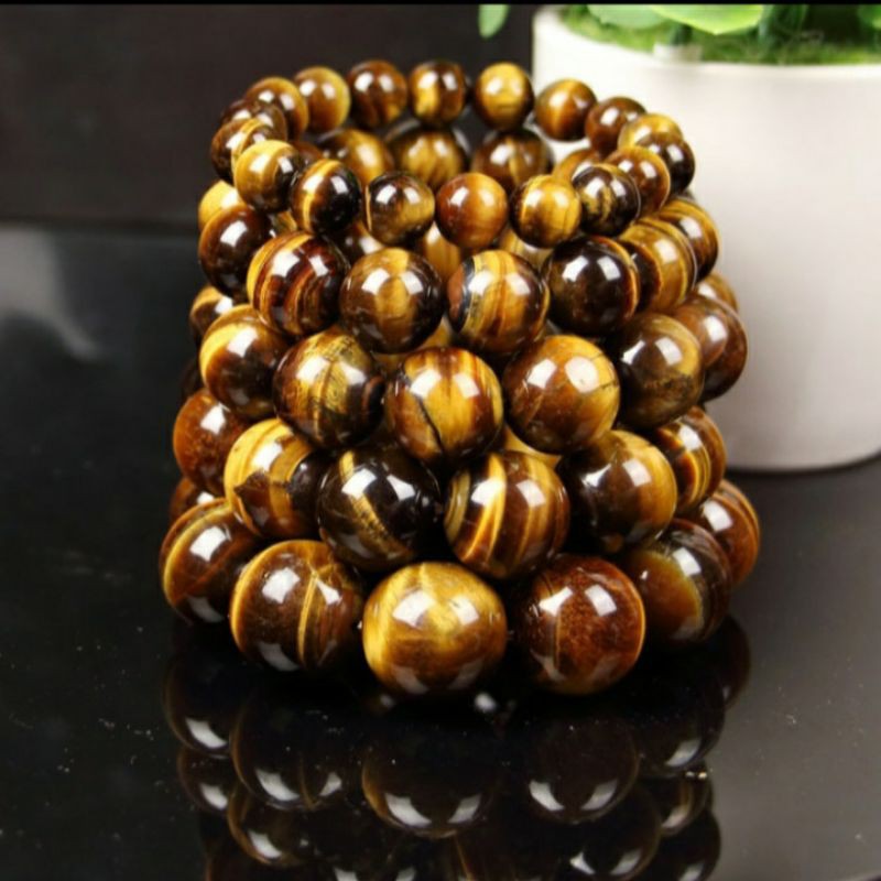 GELANG BATU AKIK NATURAL TIGER EYE ATAU BIDURI SEPAH