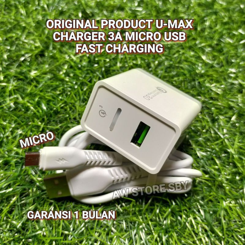 Fast Charger micro usb Fast charging 3A Original product U-MAX X03