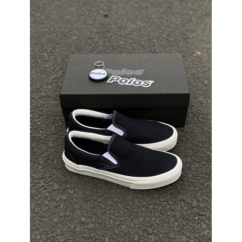 SLIP ON Polos.tm BLACK OG | Shopee 