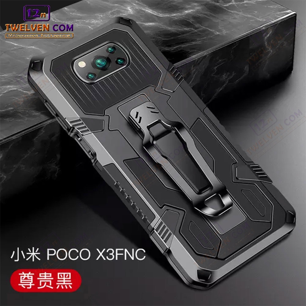 Case Shockproof Xiaomi Poco X3 / X3 Pro Armor Hardcase Stand Clip