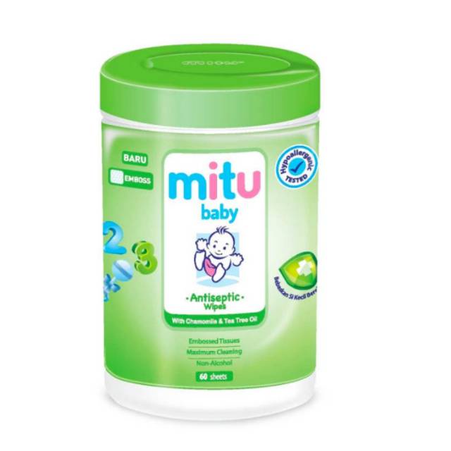 MITU Baby Tissue Bottle Antiseptic - Green 60's