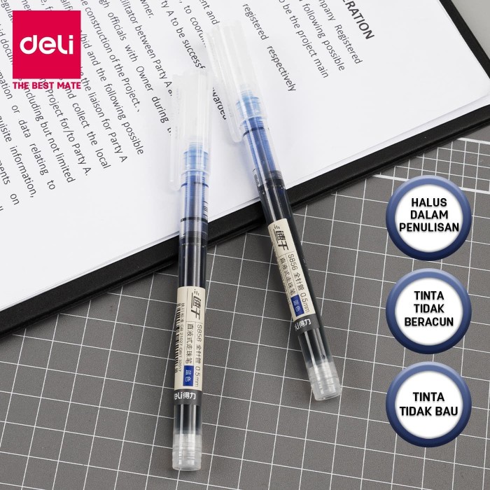 

TULIS-ALAT- DELI ROLLER PEN CEPAT KERING TIP MINI 0.5MM 1 PCS S856 - 1 PCS -ALAT-TULIS.