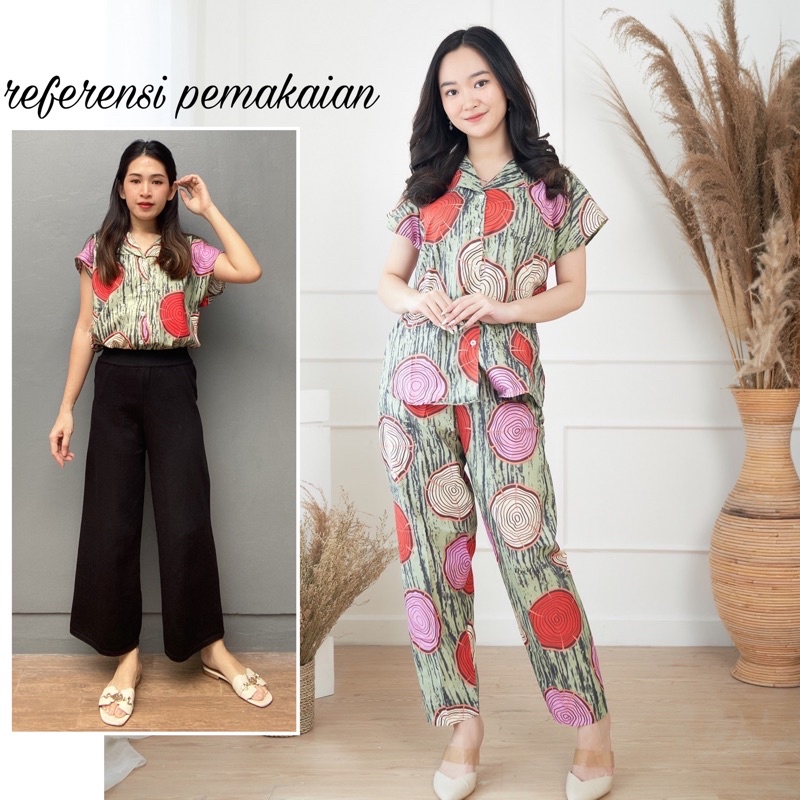IZANY Piyama Daily ONE Set IZANY LD 104 cm / SET Izany Pajamas Banyak Motif-ELONIA ARMY