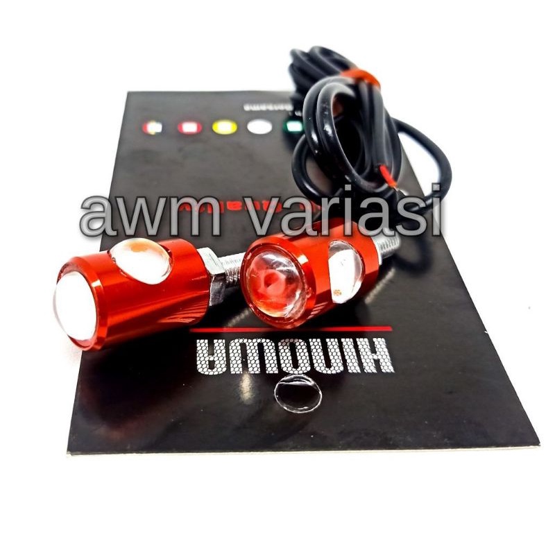 1 Set Lampu Led Mata Elang 2 Sisi Nyala Diam 12 Volt Waterproof Eagle Eyes Universal