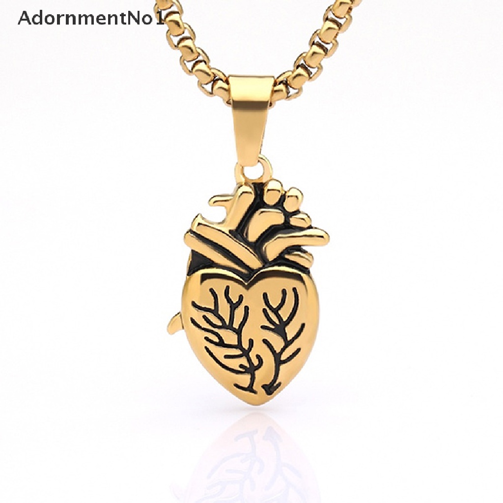 (AdornmentNo1) 2pcs / set Kalung Rantai Liontin Puzzle Anatomi Jantung Untuk Pasangan / Pria / Wanita