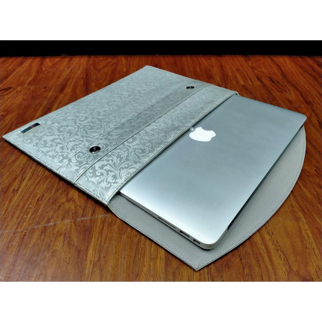 Tas Laptop 13 inch Softcase Sleeve case Macbook BUBM Waterproof - Silver