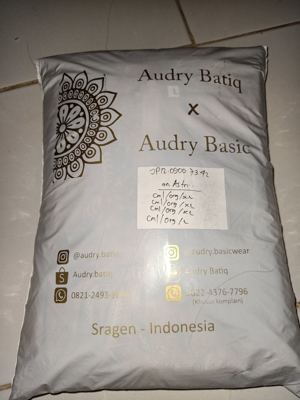 Audry Batik - Camelia Blouse Batik Wanita Lengan Balon Cantik Murah Elegan Batik Solo Premium Kantor