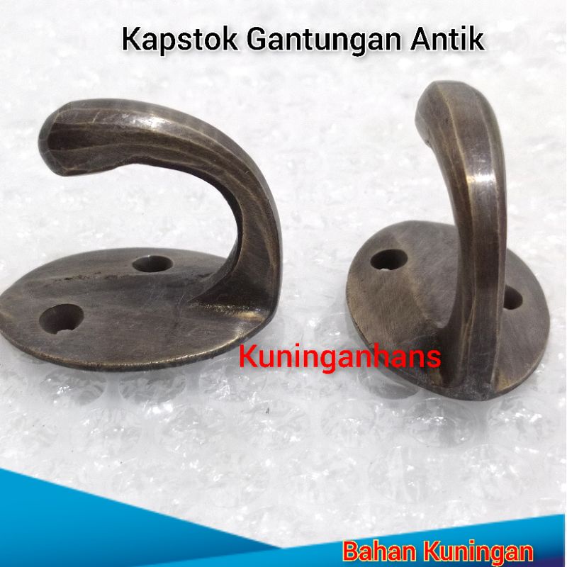 kapstok gantungan baju satuan kuningan antik unik klasik kapstok kuningan jadul kuno