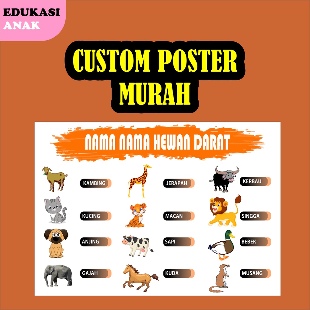 

POSTER EDUKASI ANAK | SD | PAUD | TK BELAJAR MENGENAL
