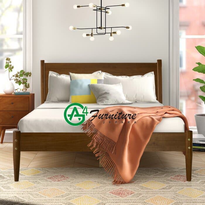 Ranjang Minimalis Jati David - Kayu Jati