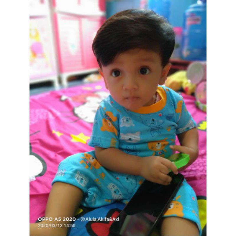 setelan bayi bahan libby velvet