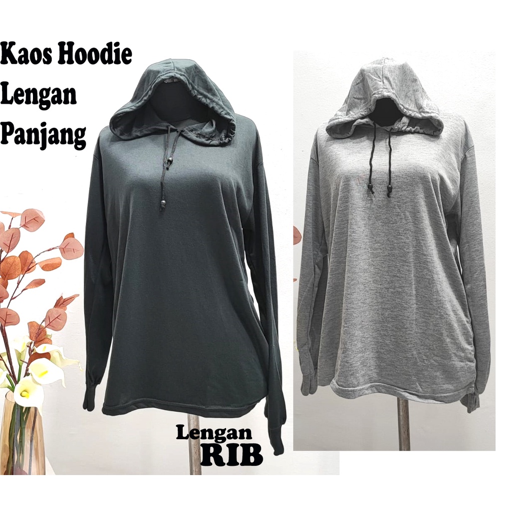 Kaos Hoodie Lengan Panjang RIB