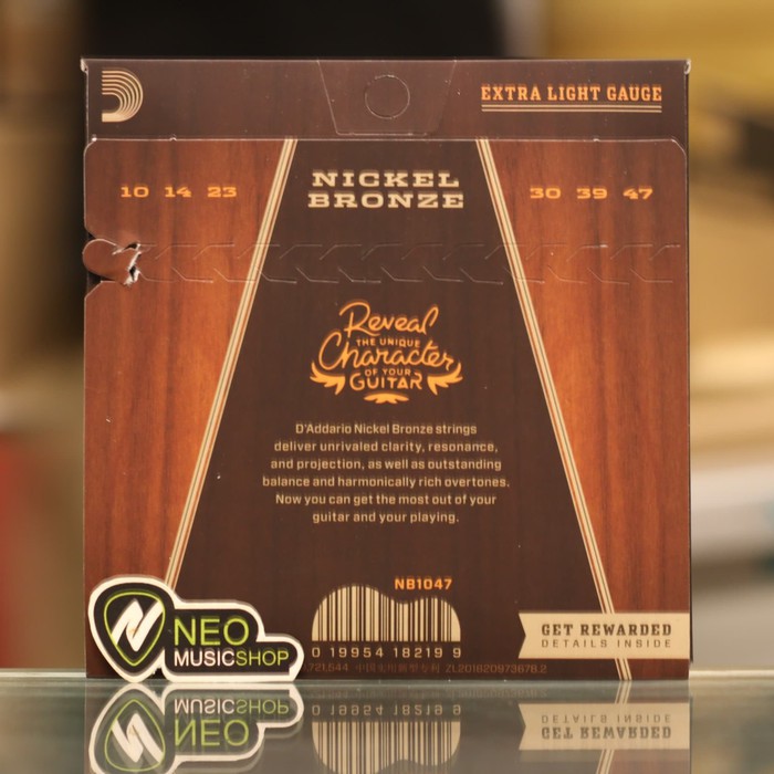 Senar Akustik D'Addario NB1047 Nickel Bronze string extra light Asli