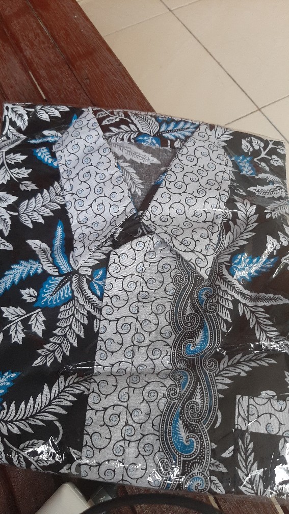 Kemeja Batik Pria Size  M L Xl Xxl Bswart Batik Hrb026 Kenongo Hem Panjang Padi