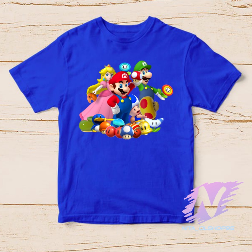 BAJU ANAK SUPER MARIO kaos anak super Mario GAME