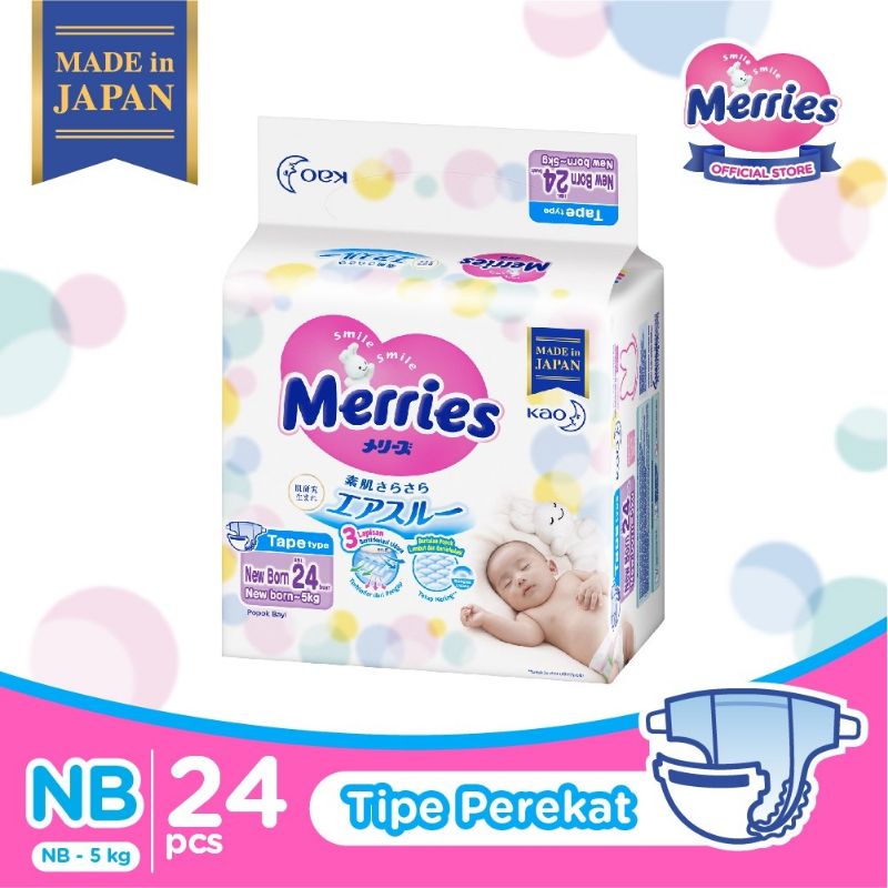 Merries Premium Tape Newborn NB 24