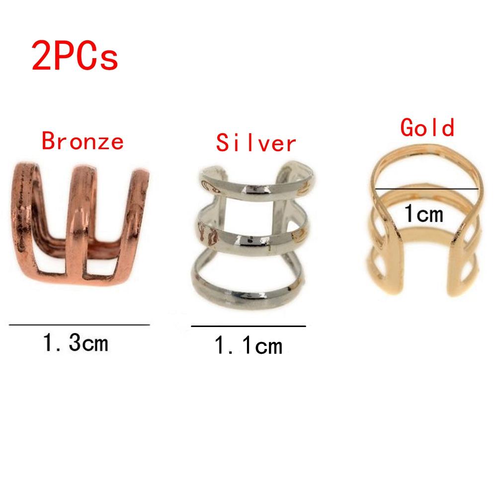 Preva 2PCs Cuff Earrings Aksesoris Pesta Punk Tanpa Tindik