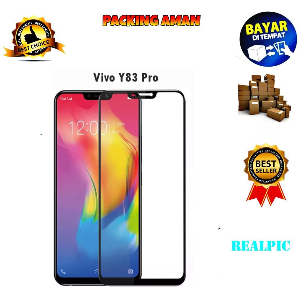 Tempered Glass Vivo Y83 Pro Full Cover / Full Screen Protector Anti Gores