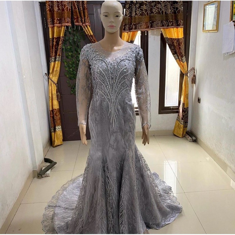 gaun pengantin slim duyung