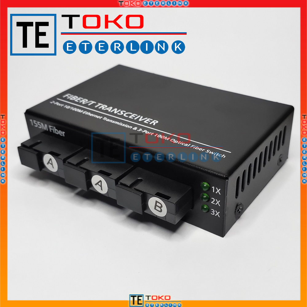 Switch Ethernet Media Fiber Optik Mode Tunggal 2 Rj45 Dan 3 Sc Port 10 100m Asli Import-4