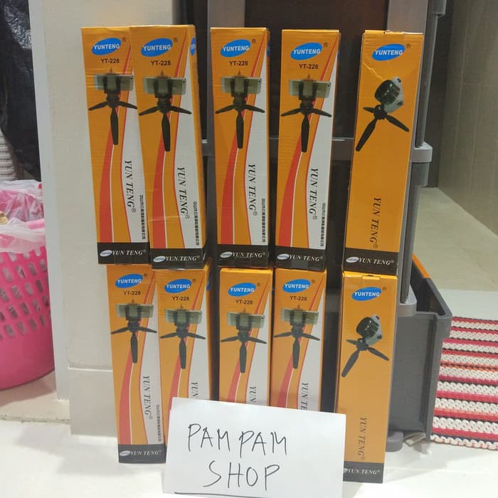 BARU  Original Mini Tripod Yunteng YT-228 YT228 Free Holder U for Phone