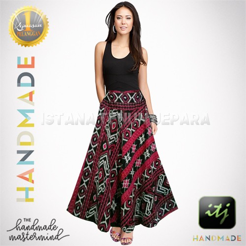 Bawahan Batik Wanita / Rok Tenun Etnik Troso Motif NTT