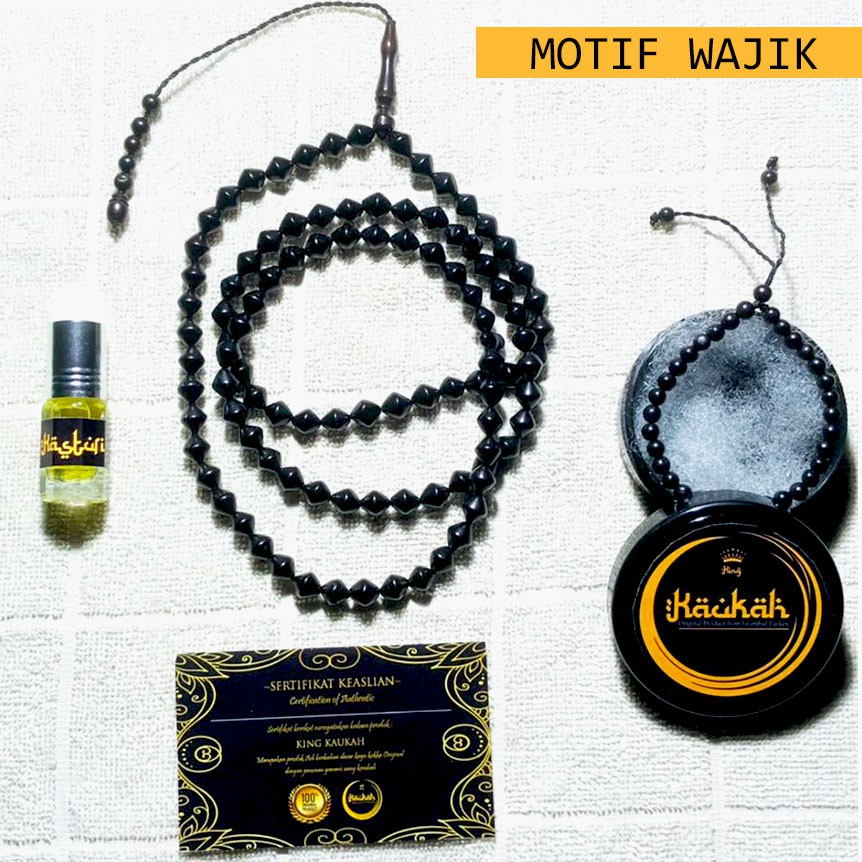 Tasbih Kokka BERSERTIFIKAT Motif Wajik 99 Uk 6mm Kaukah Koka Kaoka Bonus parfum&amp;gelang kokka Asli