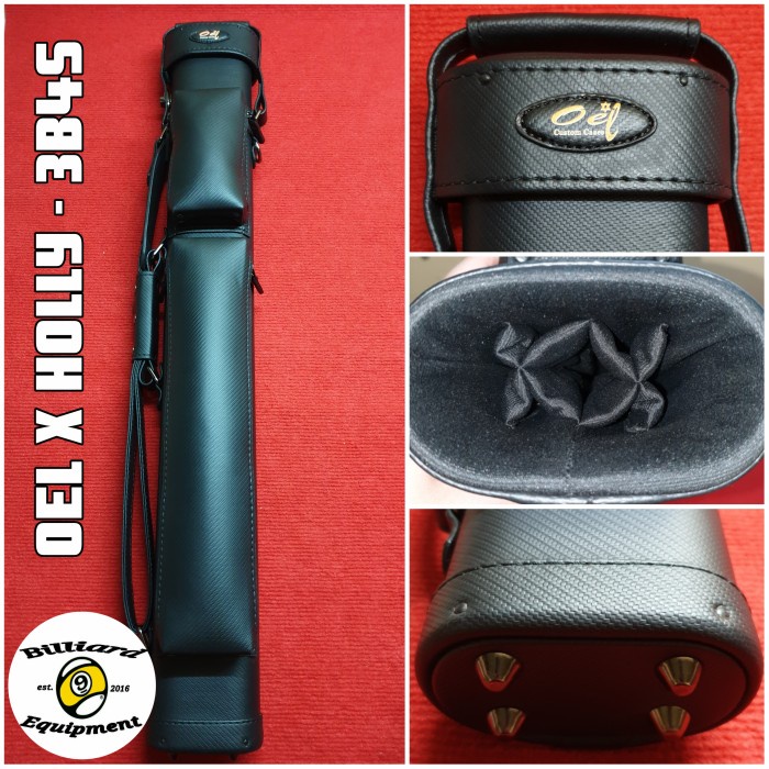 Jual Ready Stok Oel X Holly Cue Case 3X4 Black Carbon Tas Billiard
