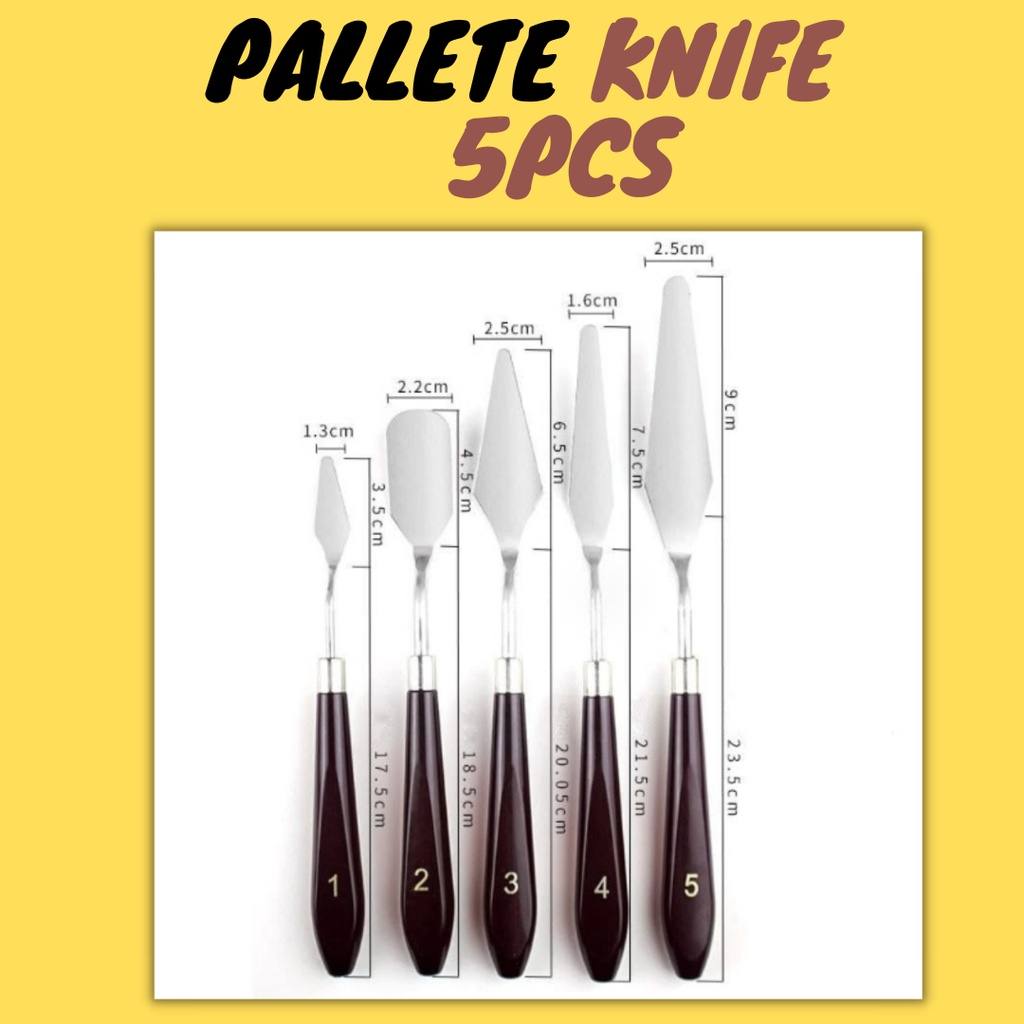 Palette Knife 2 Pcs set Texture Artist Scraper Spatula Buttercream Whipcream Dekorasi Kue Lukis Art