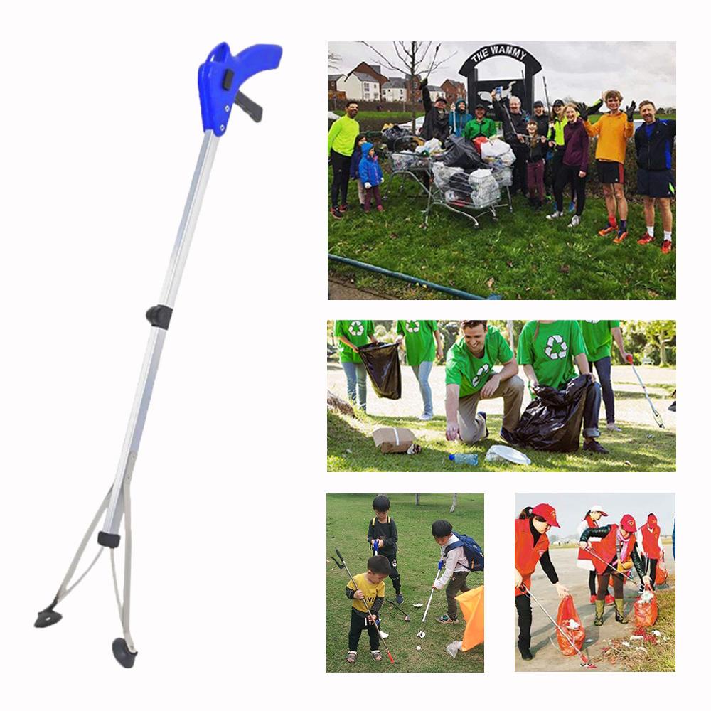 Populer Litter Picker Alat Pengambil Sampah Jangkauan Panjang Bahan Aluminium Alloy Dapat Dilipat