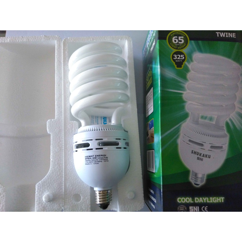 Lampu Shukaku 65w watt ulir tornado helix putih