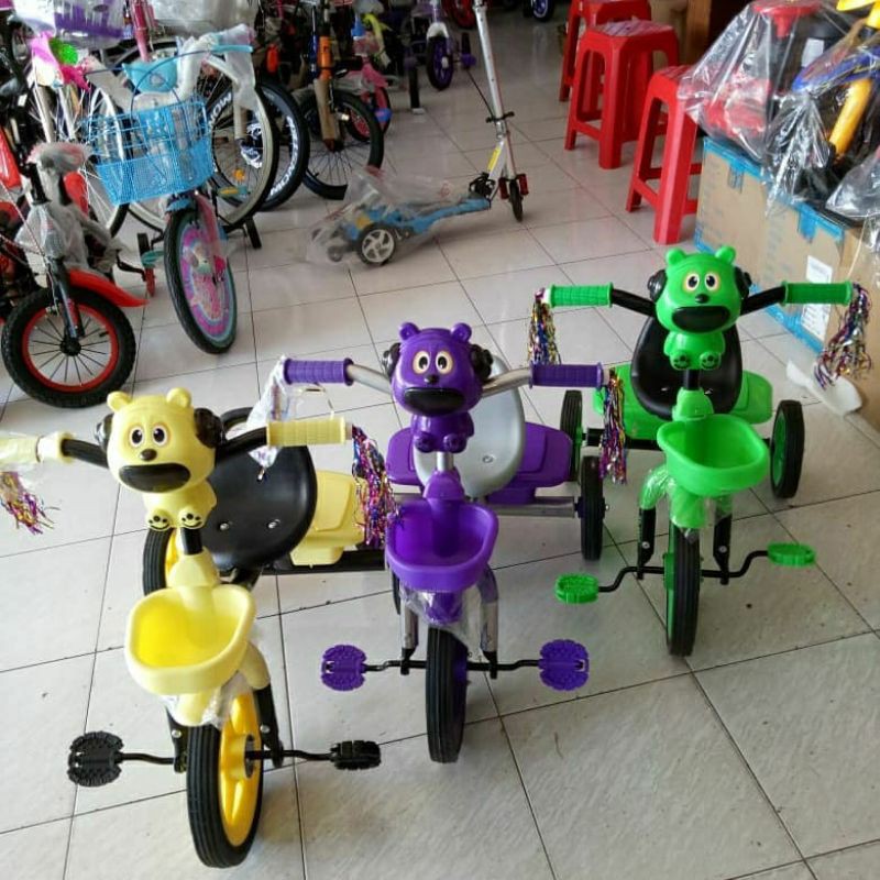 Sepeda Roda Tiga Anak Merk Atlantis Keranjang Belakang