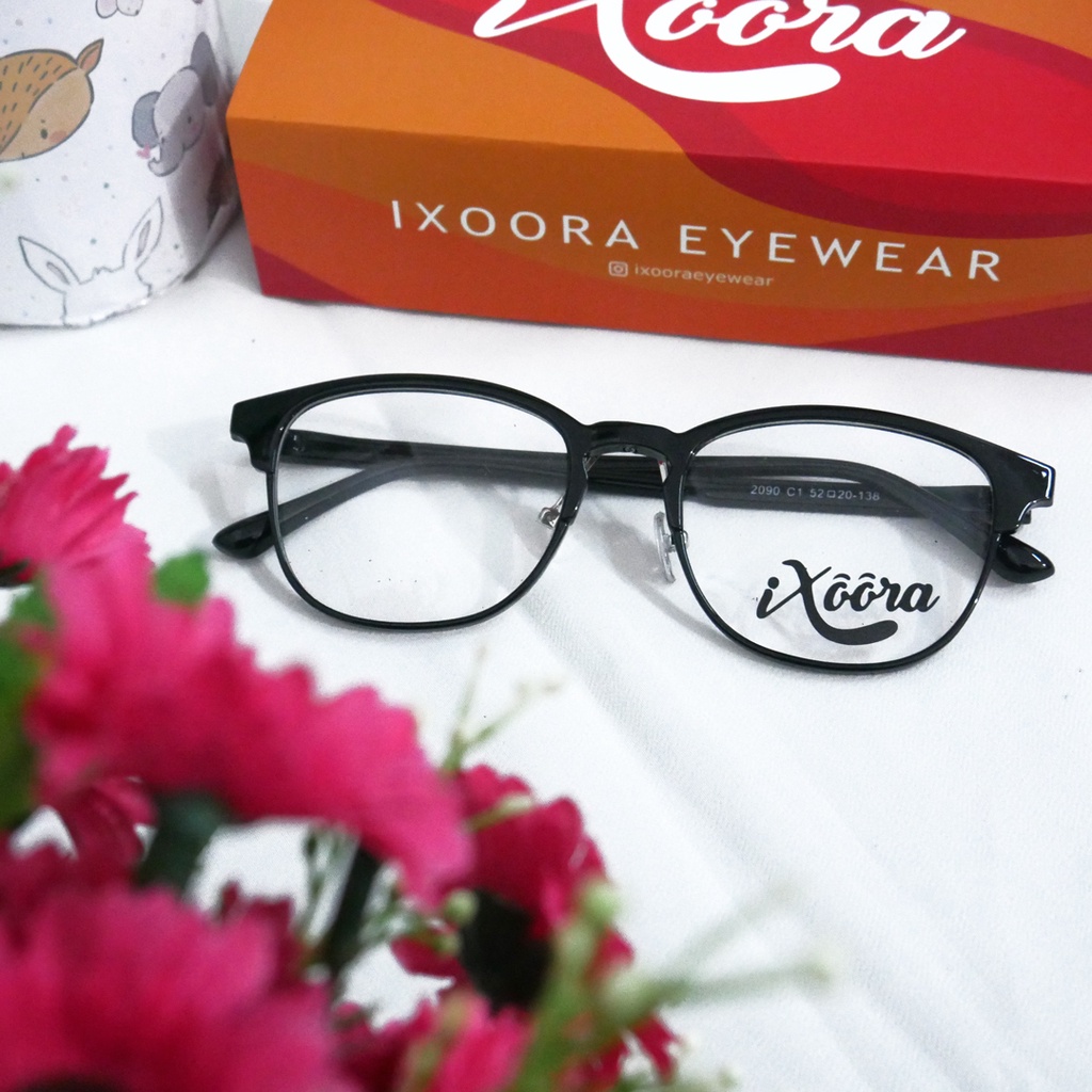 [Best Seller Paket Photocromic] Kacamata Ixoora Arra