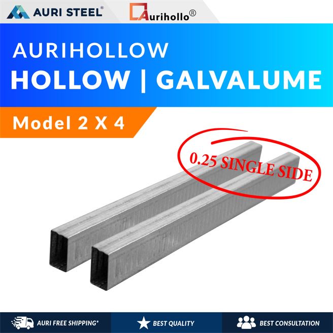 ( Harga Per Batang  ) Hollow Murah 2X4 Single Side | Hollow Plafon Bahan Baja Ringan Tebal 0.25 MM