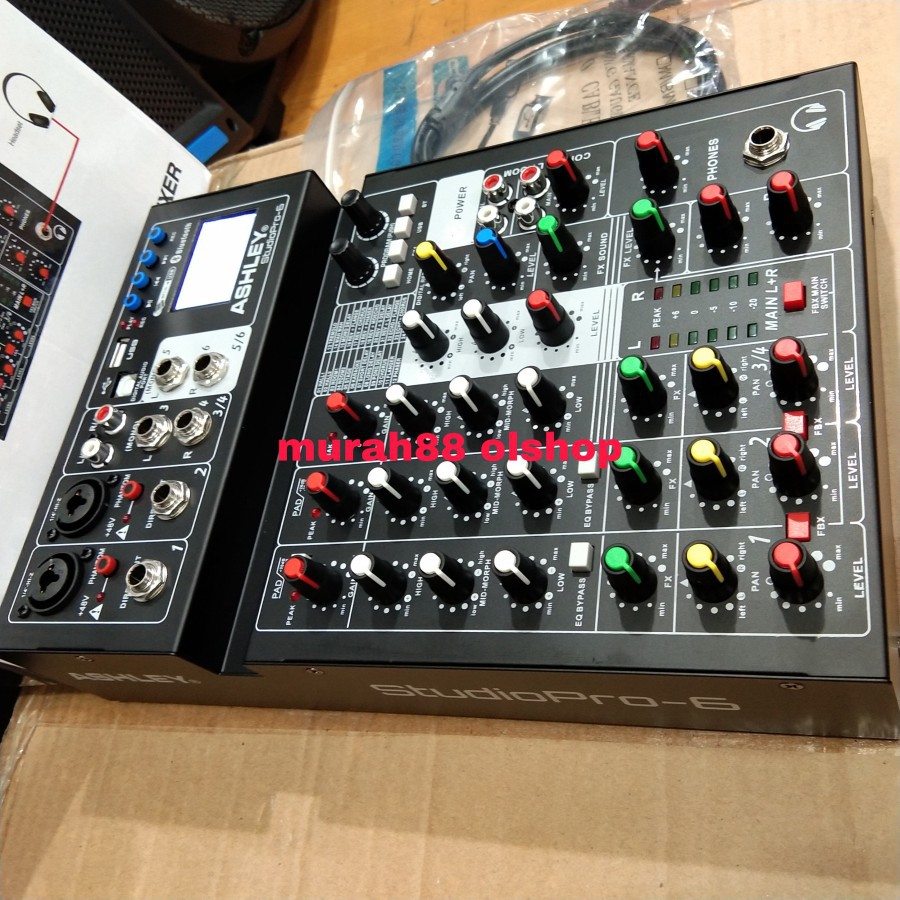 MIXER ASHLEY STUDIO PRO6 ORIGINAL bagus buat podcast atau rekaman