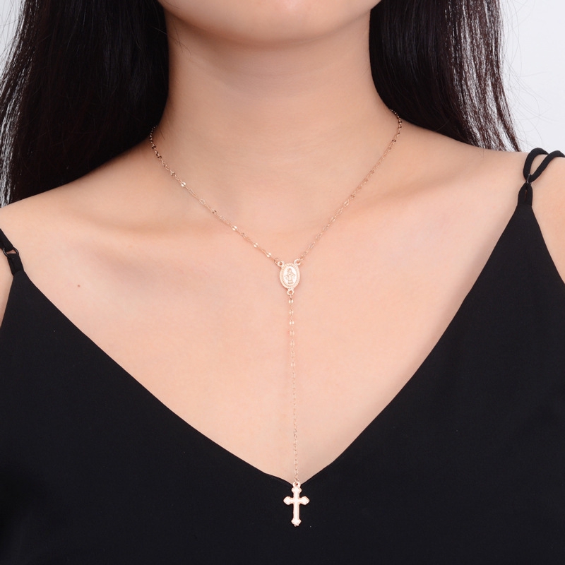 Kalung Liontin Salib Kalung Jesus Cross Liontin Rumbai Seksi Ornamen Paskah