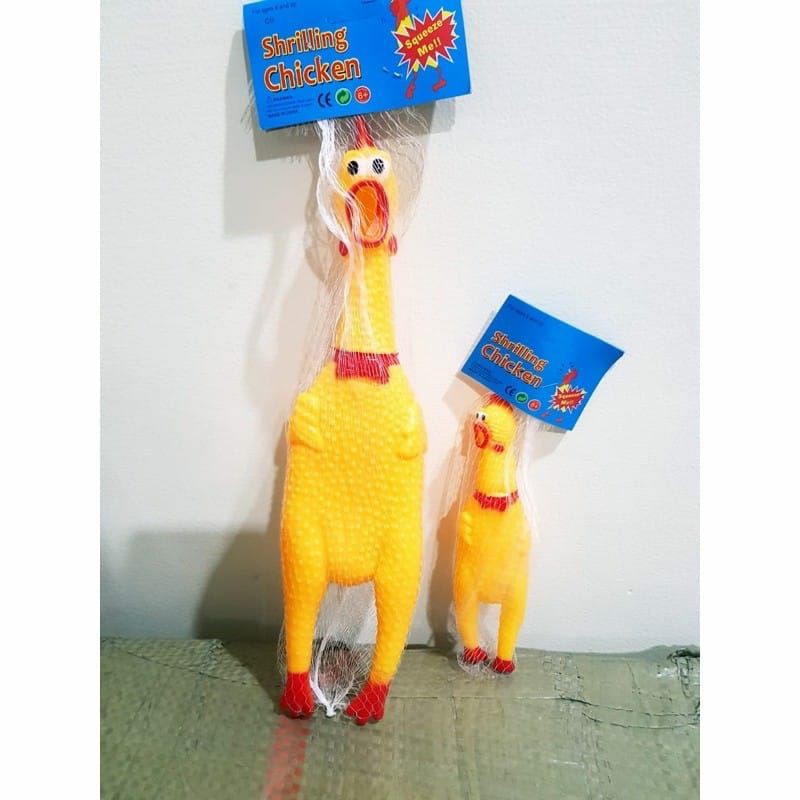 family games Ayam teriak pencet bunyi karet shrilling screaming chicken toys untuk kucing / anjing