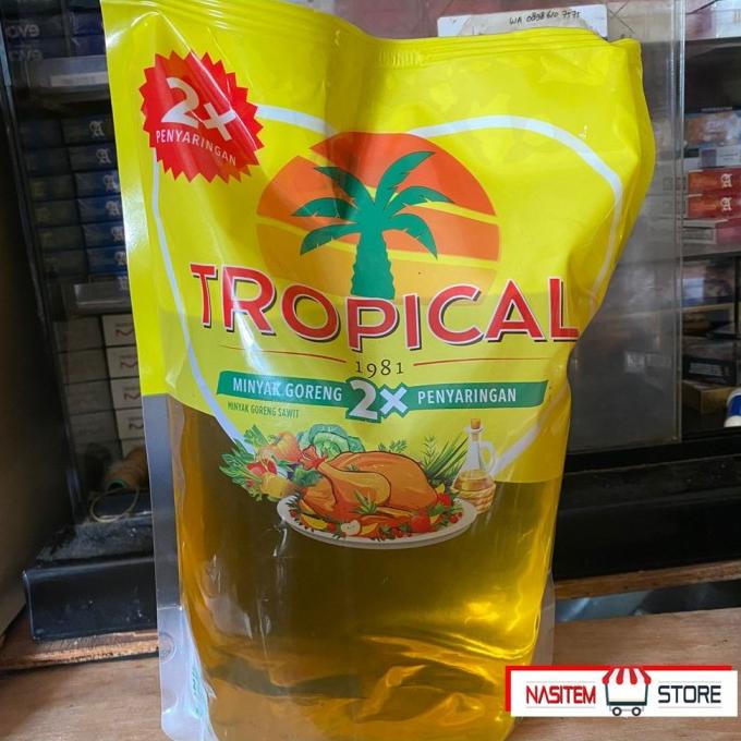 

siap kirim] MINYAK GORENG TROPICAL MINYAK GORENG SAWIT 2 LITER - 1 BUNGKUS 2 LITER