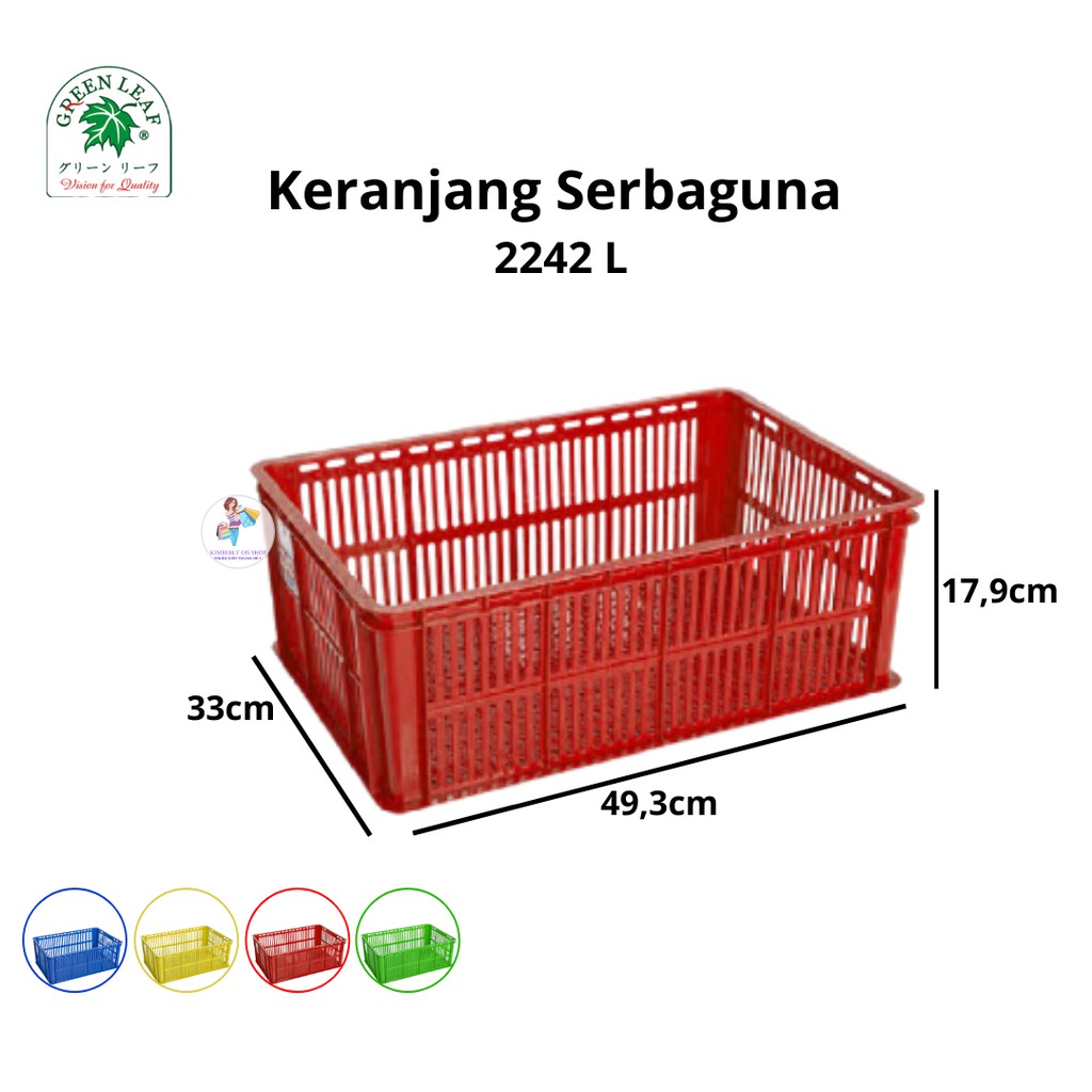 Container Keranjang Industri Serbaguna 2242 L Green Leaf