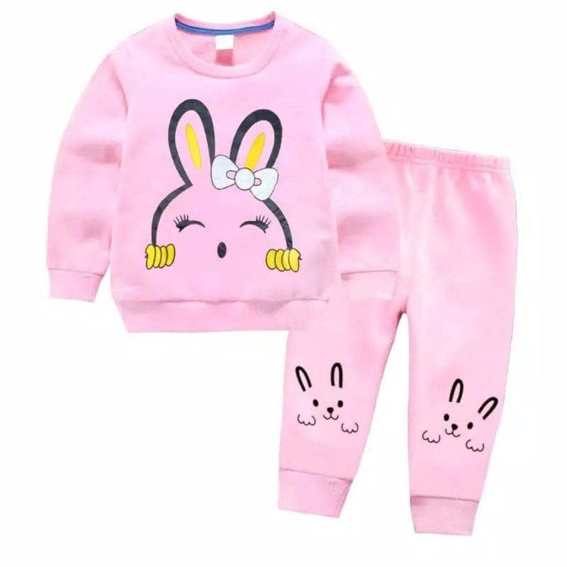 XC - SETELAN RABBIT CUTE / SETELAN ANAK PEREMPUAN / SETELAN KELINCI LUCU / SETELAN TRENDY