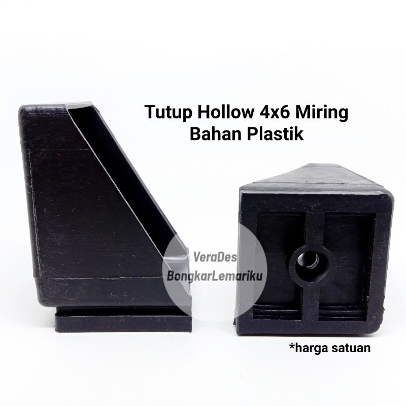 Tutup Hollow 4x6 Plastik Miring / Kaki Kursi Meja Holo