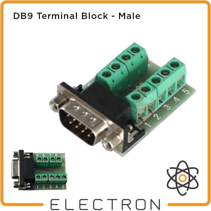 DB9 Male to Terminal Block Header Adapter RS-232 RS232