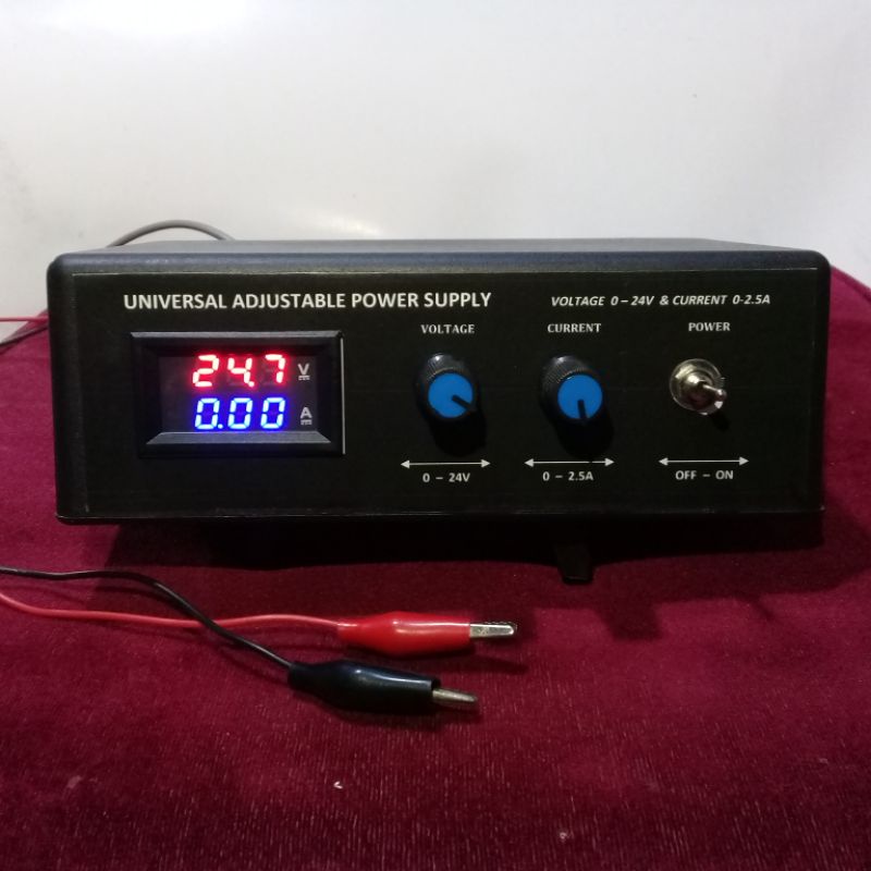 Adaptor universal adjustable 0-24v DC 0-2a power supply (second 2nd bekas normal) PSU multi CC CV vo