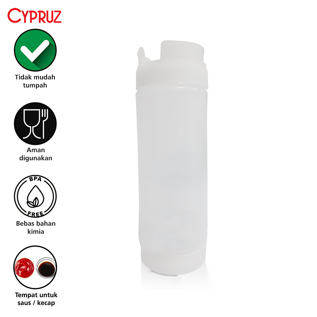 CYPRUZ Tempat / Botol Saus Plastik 20 CM Kitchen House Sauce Place Food Grade CYP-HT-0798K