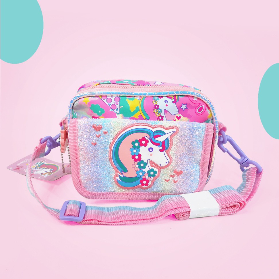 VEST TAS ANAK SELEMPANG GLITTER UNICORN U2024